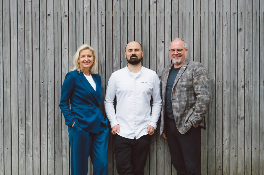 Wirtshausfestival Traunsee-Almtal Gastgeber Monika und Wolfgang Gröller mit Executive Küchenchef Lukas Nagl.